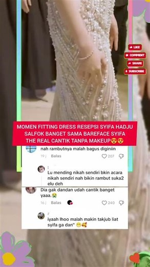 SYIFA HADJU'S WEDDING RECEPTION DRESS FITTING MOMENT #viral #shortvideo #syifahadju