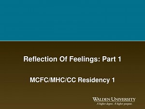 Reflection Of Feelings: Part 1 - SlideServe