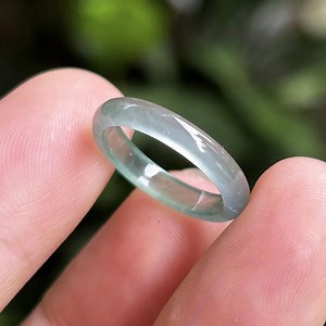 Green Jadeite Jade Ring Ice Green Nephrite Gemstone Jewelry Thin Premium Icy Jade - Etsy