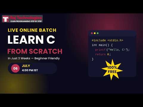 Learn C Programming FREE | Live Batch Starts 6th July!