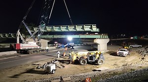 3.7K views · 83 reactions | Last Tuesday CPM Constructors removed some of the bridge girders from the old Exit 45 bridge. Check out the time-lapse footage of this 84 foot girder being removed. Tonight crews resume removing girders over the southbound lanes. There will be traffic stoppages for up to 25 minutes (usually less than that) from 10pm to 5am. | Maine Turnpike Authority | Facebook