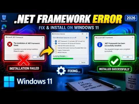 Fix Windows 11 .NET Framework Error | Install & Repair Fix