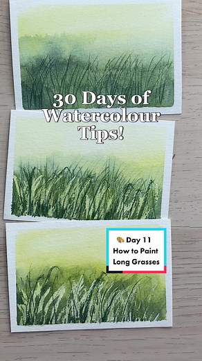 Easy Ways to Paint Long Grasses with Watercolor