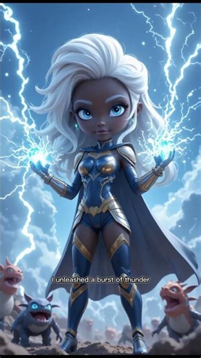 ⚡ Storm vs the Blue Vortex | Epic 3D Cartoon Battle 🌪️✨ #shots #storm #marvel