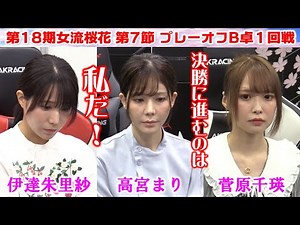 【麻雀】第18期女流桜花AリーグプレーオフB卓１回戦