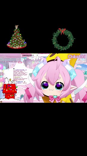 Chibi Anime Christmas Spirit Celebration