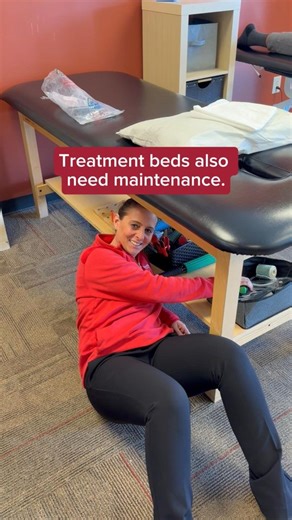 We do a lot of hands-on work, and over time the tables can loosen up a bit. So we check them. Tighten them. Make sure everything feels solid before the next patient hops on. Not the flashy part of PT. But it matters. Safety isn’t something we talk about once. It’s something we stay on top of every day. 👇 If you’ve been in before, you’ve probably never noticed this… and that’s kind of the point. #BMPT #BenchMarkPT #PhysicalTherapist #PhysicalTherapy #ClinicCulture #WorkplaceFun #PTLife