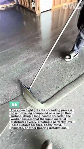 Smooth Self-Leveling Floor Application Using Spreader – Perfect Leveling Technique