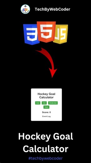 Day 26: How To Build a Hockey Goal Calculator Using HTML, CSS & JavaScript (For Beginner)