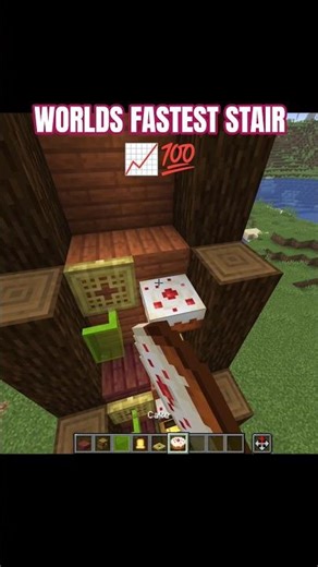WORLDS FASTEST STAIR 📈💯 #minecraft #gaming #minecraftbuild #minecraftbuilding