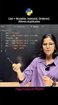 String | List | Tuple | Set | Dictionary in python 🐍 #python #pythondictionary #pythonlists