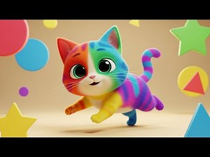 Colorful Cat for Kids – Learn 5 Fun Colors with Cute Kitty