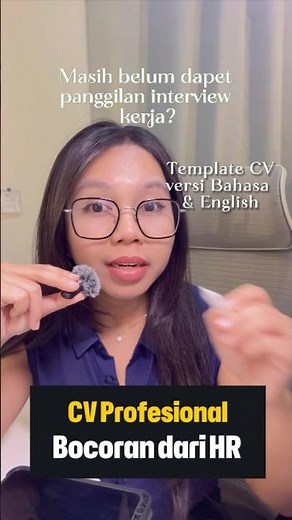 Template untuk buat CV profesional cuma 5 menit #cv #interview #tips #coaching