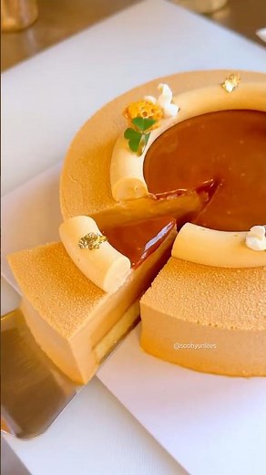 Salted Caramel Popcorn Entremet🍿🧡