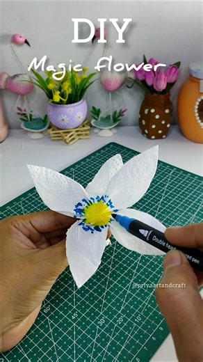 DIY Magic flower ✨🏵️#shorts#creative#diy#craft