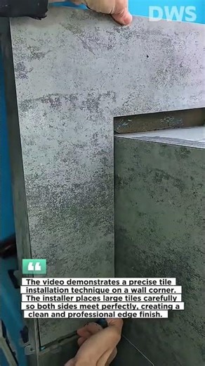 Smart Hidden Corner Tile Installation | Perfect 90° Tile Edge Finish
