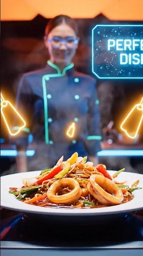 "Futuristic Chef Cooking 🍜 | Ultra Realistic 4K AI Cinematic Food Scene |