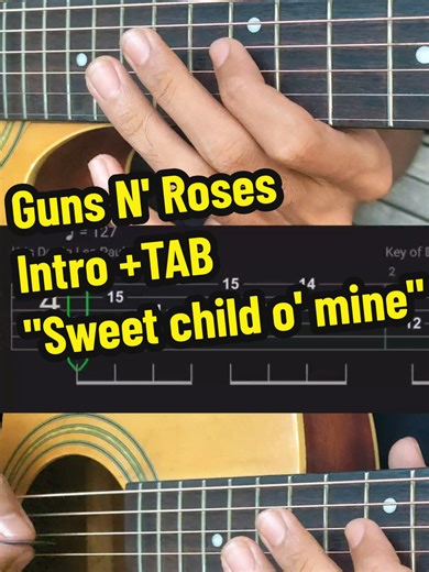 Guns N' Roses Sweet Child O' Mine Guitar Intro Tab
