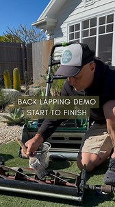 Let’s go through the steps of back lapping the cylinder on a reel mower 🛠️ Keeping a sharp edge on mower blades is so important for clean cutting, as blunt blades bruise and tear the grass. In this case, I needed to remove the pulley from the cylinder shaft and replace it with a reverse-thread nut so I could connect a socket and spin it with a drill. With the cylinder spinning in reverse and grinding paste applied, this process keeps the blade edges sharp. Back lapping is recommended weekly whe