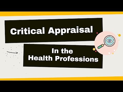 Critical Appraisal of Research Evidence in the Health Professions