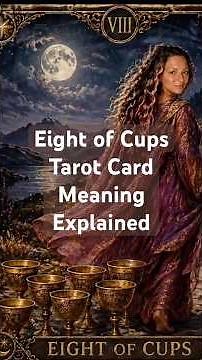 Eight of Cups Tarot Card Explained #seasonandjohnny