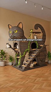 These cat shaped cat towers are too cool! 👏👏#cats #catlover #interiordesign #tiktokmademebuyit | Inspiring Designs