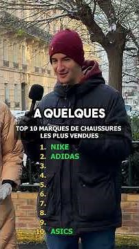 Les 10 marques de chaussure les plus vendues 👟 #quiz #microtrottoir #chaussure #monsieurquiz
