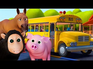 Wheels On The Bus Animals Sounds Edition | Kids Songs