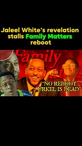 Jaleel White’s revelation stalls Family Matters reboot #jaleelwhite #tgif #sitcom #television | Carlos Hardy