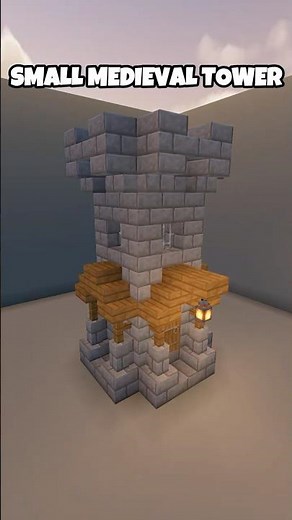 Minecraft Small Medieval Tower Tutorial🏰 #shorts