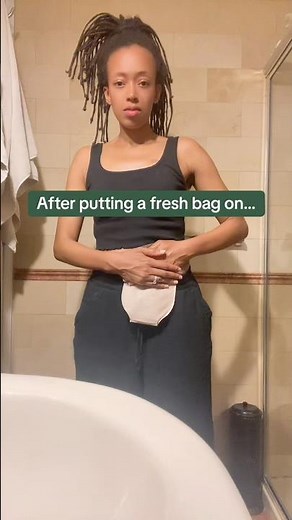 Fresh ostomy bag change. #stoma #ostomybag #ileostomy #colostomy #ibd