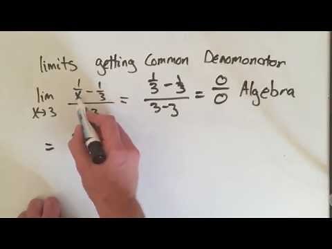 Limits: Getting a Common Denominator (2 Minutes)