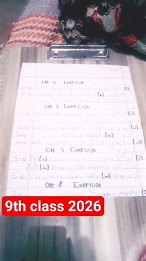 9th class 2026 Computer Science IMPOTANT Questions chapter Exercise Mai say