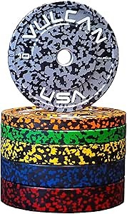 Everyday Essentials Color Coded Olympic Bumper Plate Weight Plate with Steel Hub, 160 lbs Set