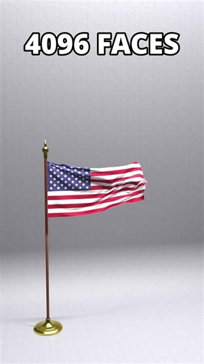 American Flag 3D Cloth Simulation