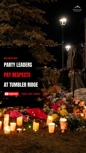 All Party leaders lay flowers at the memorial of the Tumbler Ridge tragedy in British Columbia. All Party leaders were in attendance. Pierre Poilievre - Conservative Mark Carney - Liberal (PM) Don Davies - NDP Elizabeth May - Green Yves-François Blanchet - Bloc Also in attendance was Conservative MP Bob Zimmer who is the MP for the Tumbler Ridge riding. #Godkeepourland #Canada #Prayer | Adam Votary