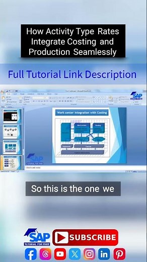 How Activity Type Rates Integrate Costing and Production | Master Data | SAP Tutorial For Beginners