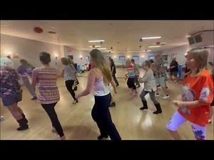 Funky Shuffle Jo T Demo with Minnesota line dancers