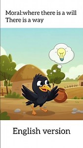 Thirsty Crow Story 🐦 | English Moral Story for Kids | AI Animation
