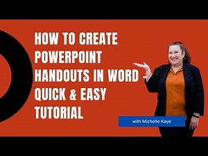 How to Create PowerPoint Handouts in Word - Quick & Easy Tutorial
