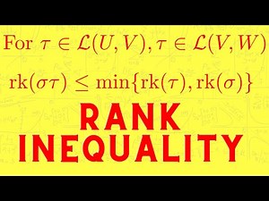 Advanced Linear Algebra : Rank Inequality