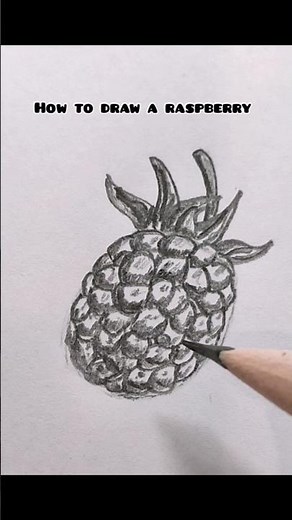 How to draw a raspberry #art