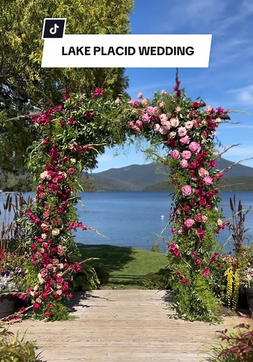 Summertime Lakeside Wedding On Lake Placid Are Always A Good Decison 🌺: Black Swan Gardens Destination Planner: Placid Planner #weddingtok #weddingtiktok #weddingflowers #weddingplanner #lakelife
