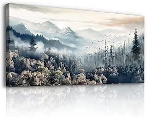 hyidecorart Farmhouse Canvas Wall Art Nature Landscape Paintings Wall Decor For Living Room Bedroom Decorations Rural Artwork Pictures Framed for Office Aesthetic Home Decor Ready To Hang