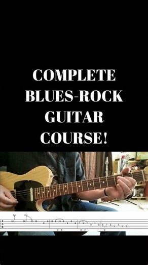 BLUES-ROCK GUITAR COURSE LESSON #4 EXAMPLE #shortsfeed #bluesguitarlessons #easybluesguitar