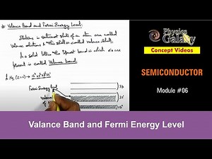 Class 12 Physics | Semiconductor & its Types | #6 Valance Band and Fermi Energy Level | JEE & NEET