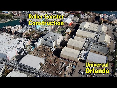 Roller coaster construction in Universal Studios Florida