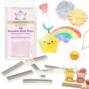 Amazon.com: Reusable Resin Mold Clay, Moldable Plastic 20-bar