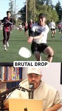 Ultimate frisbee player starts celebrating before his teammate drops the pass, a breakdown