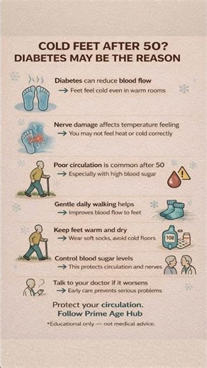 Cold Feet After 50? Diabetes Could Be the Hidden Cause